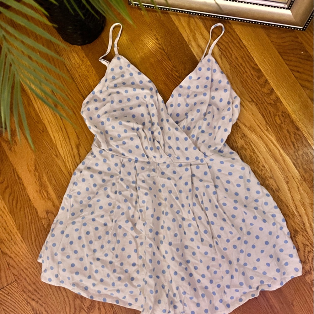 lelis white and blue romper